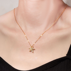 Dainty Maple Leaf Pendant Necklace in 925 Sterling Silver