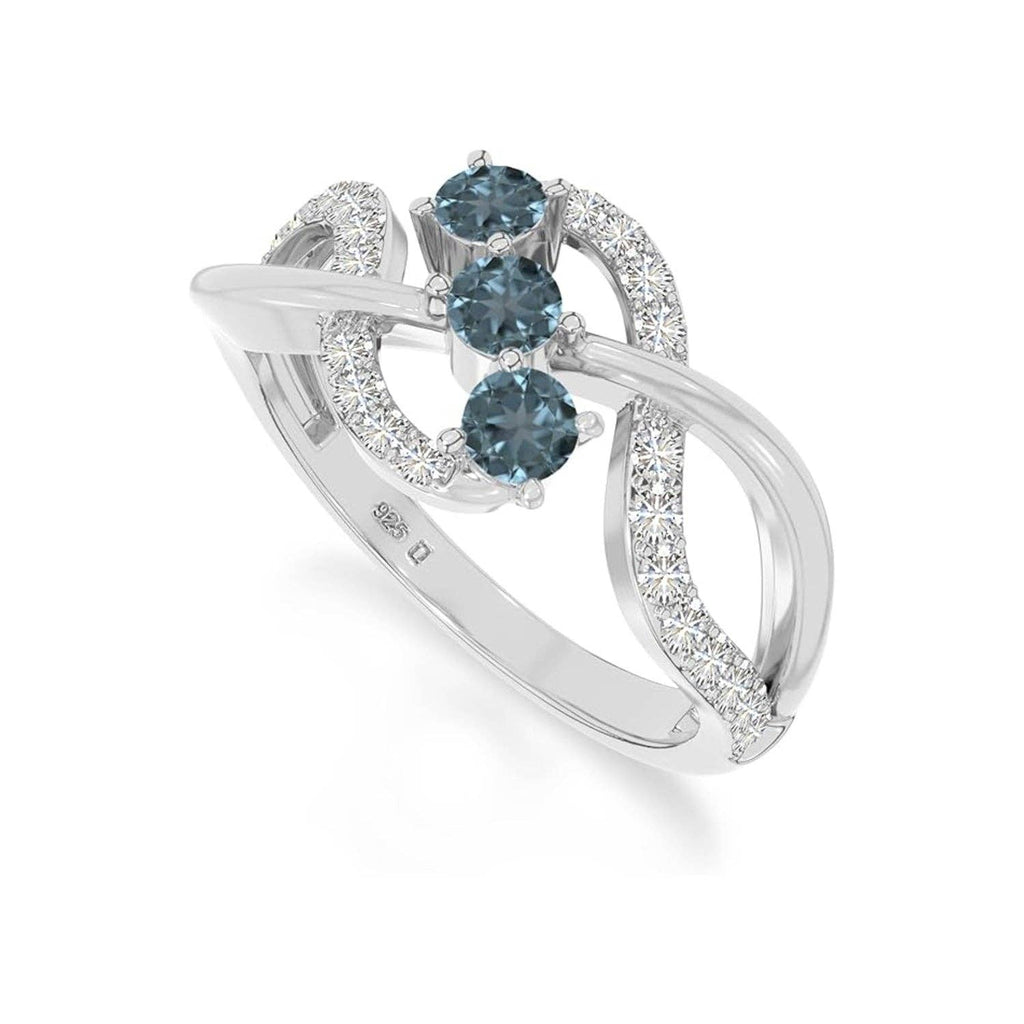 London Blue Topaz Infinity Ring