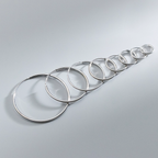Classic Thin Sleeper Hoop Earrings in 925 Sterling Silver